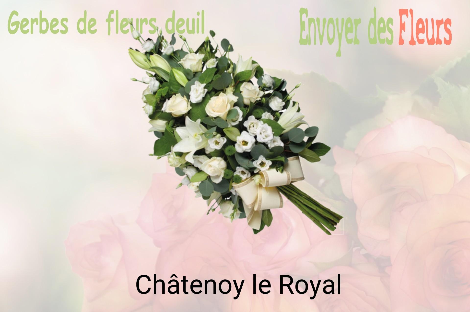 Gerbe de fleurs de deuil livrée à Châtenoy-le-Royal